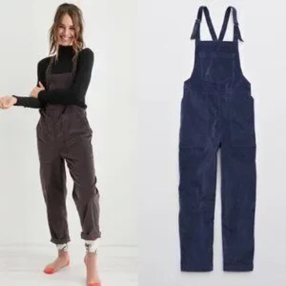 aerie Pants - AERIE Navy Velvet Soft Overalls
